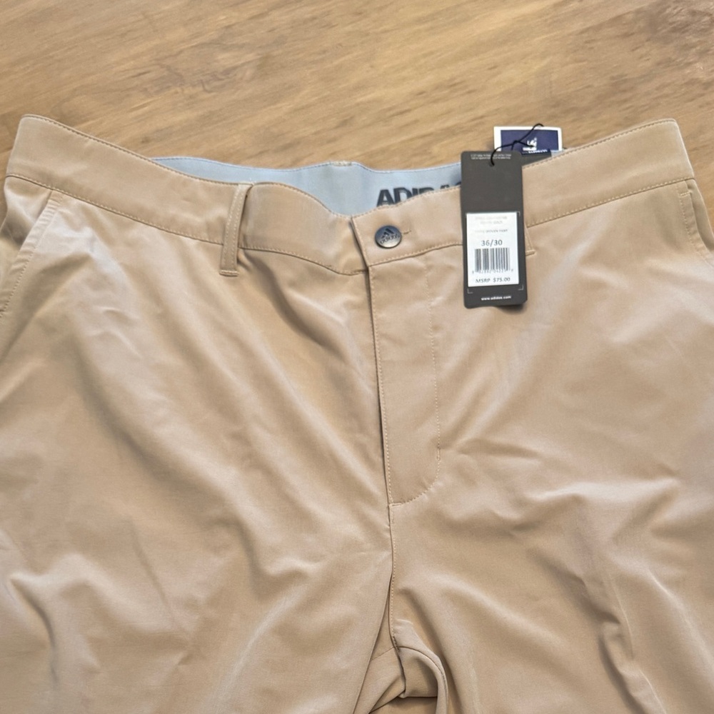 NWT Adidas men’s khaki / tan dress pants sz 36/30 - Picture 2 of 4